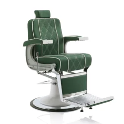 Alternative view of Poltrona Barbiere Hair Granada XaniPro Cromata con Base Rotonda verde green o nera