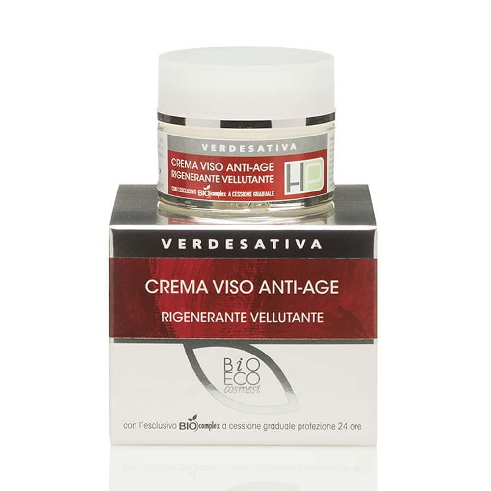 Crema viso Anti Age rigenerante e vellutante Xanin 100% Naturale Verdesativa