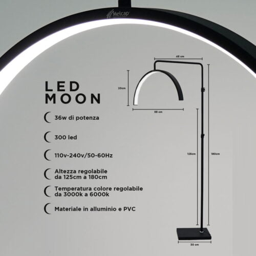 LAMPADA PER EXTENSION CIGLIA E LAMINAZIONE ARCO REGOLABILE CON TELECOMANDO MOON - immagine 5