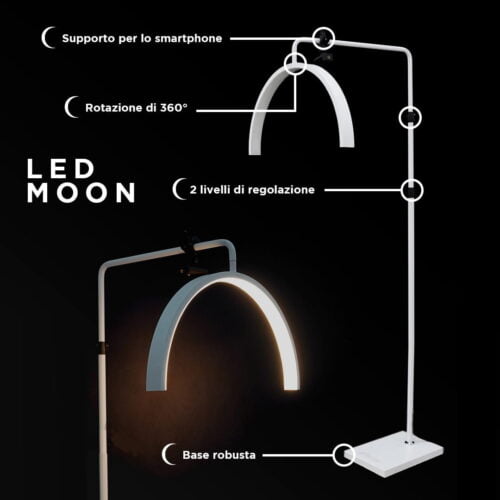 LAMPADA PER EXTENSION CIGLIA E LAMINAZIONE ARCO REGOLABILE CON TELECOMANDO MOON - immagine 3
