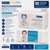 10 CONFEZIONI ASCIUGAMANI MONOUSO CARTA GOFFRATA Asciugamani Monouso Carta Goffrata 40x70 cm Standard Line Xanitalia 10 Buste