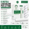 6 Rotoli Lenzuolino da Lettino Monouso 2 Veli Xanitalia 60 cm Carta Microcollata Bianca