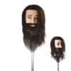 Testa studio maschile con capelli 100% umani lungo