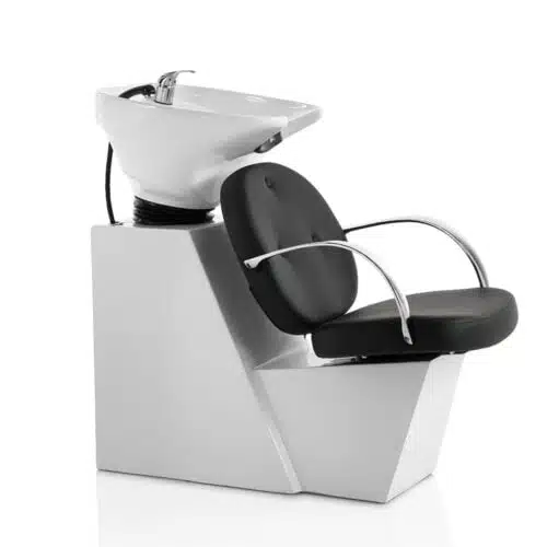 LAVATESTA DA PARRUCCHIERE IN CERAMICA BIANCA POLTRONA LAVAGGIO COLETTE BIANCO O NERO - immagine 2
