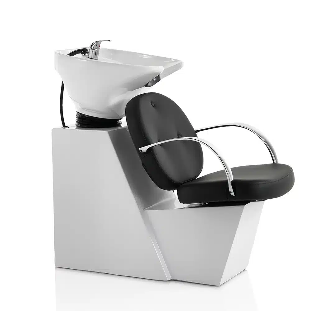 LAVATESTA DA PARRUCCHIERE IN CERAMICA BIANCA POLTRONA LAVAGGIO COLETTE BIANCO O NERO - immagine 2