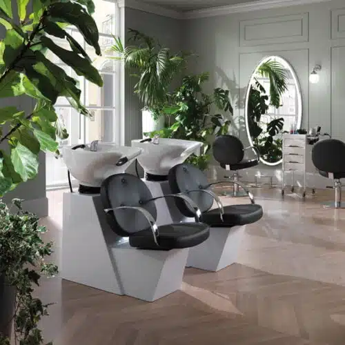 LAVATESTA DA PARRUCCHIERE IN CERAMICA BIANCA POLTRONA LAVAGGIO COLETTE BIANCO O NERO - immagine 3