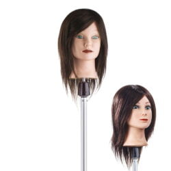 Testa Studio 100% capelli naturali umani capello medio corto testa finta per parrucchiere