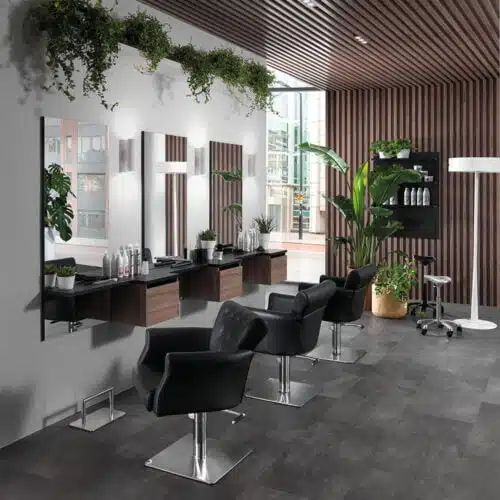 Poltrona da parrucchiere in sky ecopelle nero HAIR THRONE - immagine 4