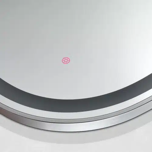 Specchiera Tonda con Luce LED Touch – Ø 95 cm da parrucchiere salone - immagine 3