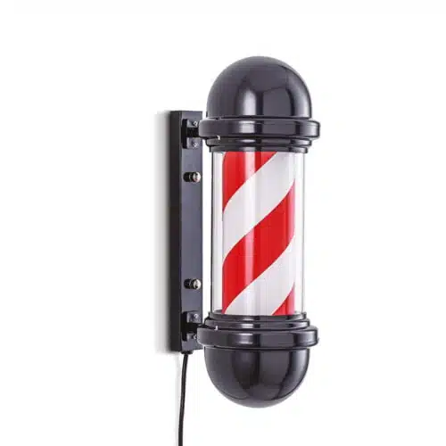 BARBER POLE LED da interno Insegna luminosa da barbiere Argento - Oro - Nero - immagine 4