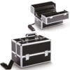 Bauletto con tracolla con scomparti chiusura con chiave per estetista make up
