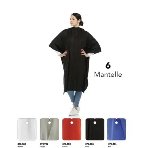 6 mantelle da parrucchiere taglio capelli donna chiusura con 6 bottoni automatici