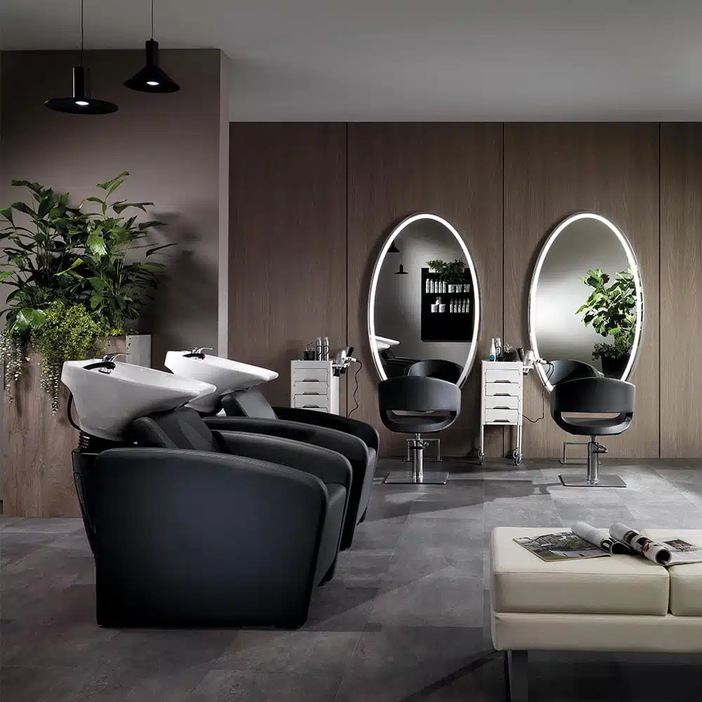LAVATESTA per PARRUCCHIERE CERAMICA BIANCA POLTRONA LAVAGGIO SUN - immagine 5