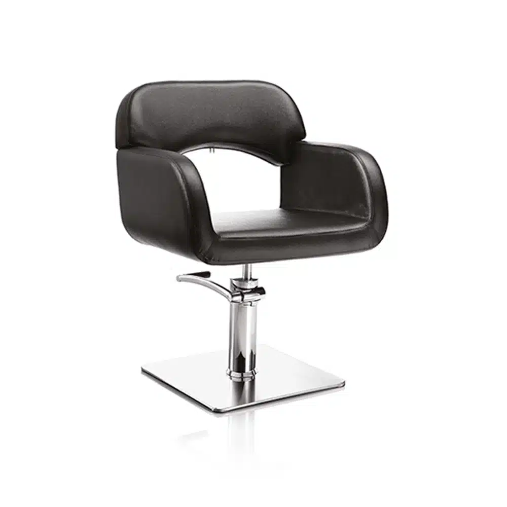 Poltrona da parrucchiere in sky ecopelle nero HAIR SAGE - immagine 4