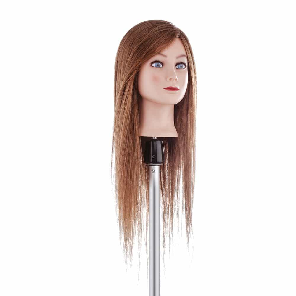 Testa Studio 100% capelli naturali umani capello 55 cm testa finta per parrucchiere