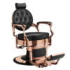 POLTRONA DA BARBIERE ORO ROSA VINTAGE BARBER SHOP RECLINABILE POMPA IDRAULICA DA TAGLIO CAPELLI BUZZ