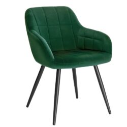 sedia in velluto verde scuro