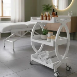 carrello bianco per estetista