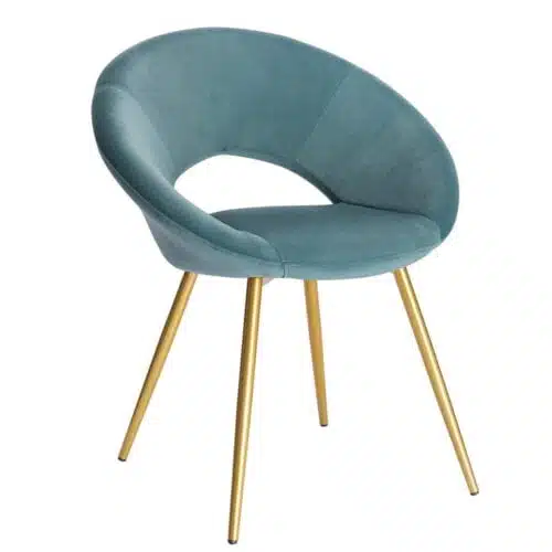 Sedia poltrona in velluto con piedi acciaio color oro - Vari colori - immagine 9