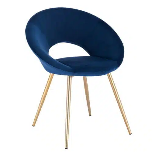 Sedia poltrona in velluto con piedi acciaio color oro - Vari colori - immagine 8