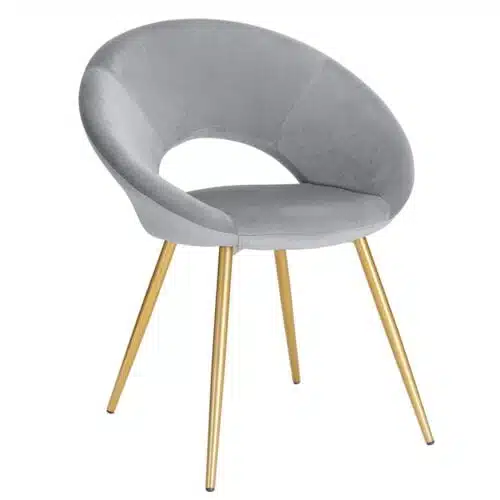 Sedia poltrona in velluto con piedi acciaio color oro - Vari colori - immagine 7