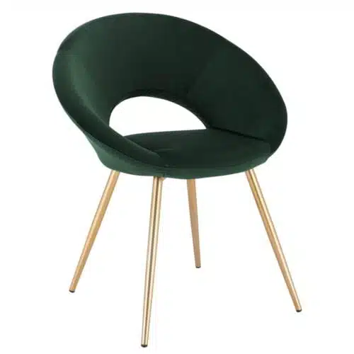 Sedia poltrona in velluto con piedi acciaio color oro - Vari colori - immagine 5