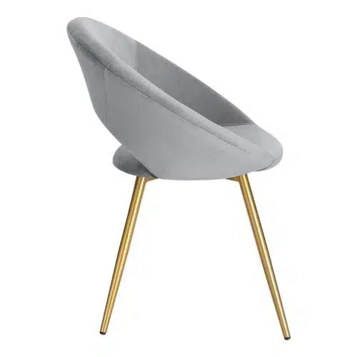 Sedia poltrona in velluto con piedi acciaio color oro - Vari colori - immagine 2