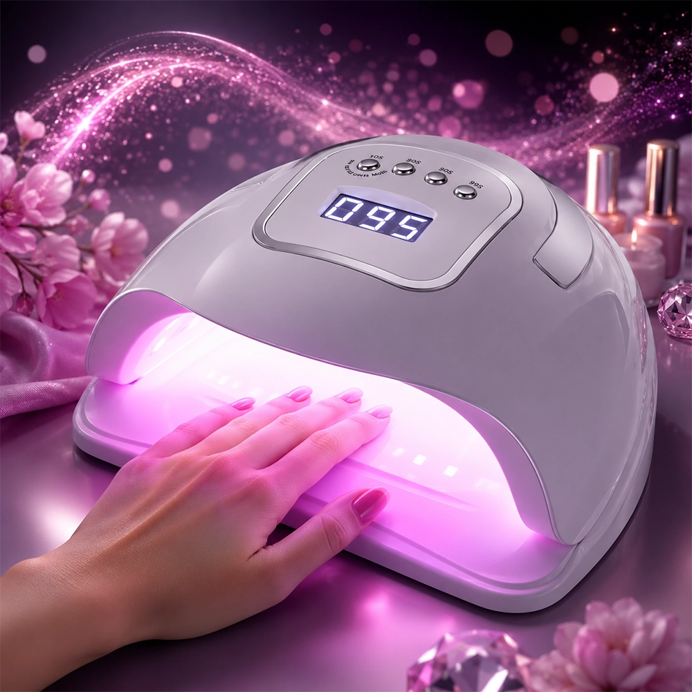 Lampada UV LED 280W Tuttoperlestetica per Estetista, Onicotecnica e Ricostruzione Unghie con Display Digitale e Luce Rosa - immagine 2