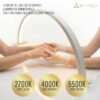 Lampada arco da Tavolo LED Halfmoon 36W per Manicure Professionale 2700K 4000K 6500K Luce Regolabile