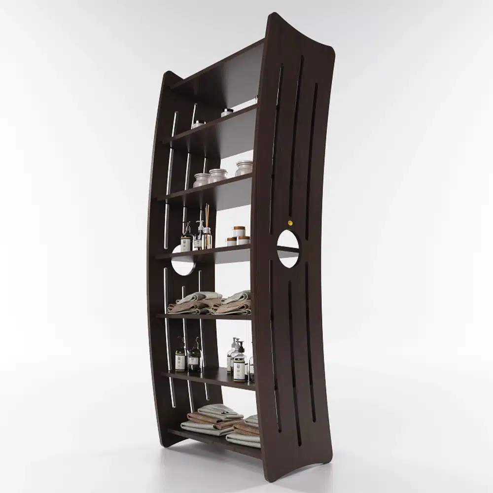 Espositore per prodotti per centro estetico in legno massello di betulla - immagine 3