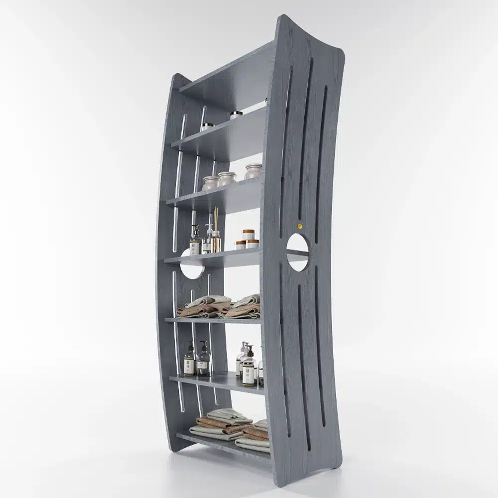 Espositore per prodotti per centro estetico in legno massello di betulla - immagine 5