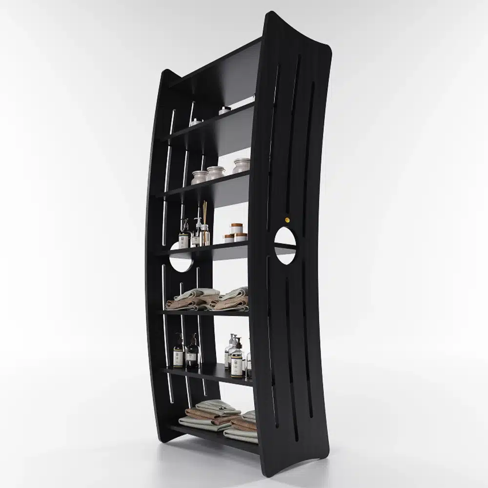 Espositore per prodotti per centro estetico in legno massello di betulla - immagine 7