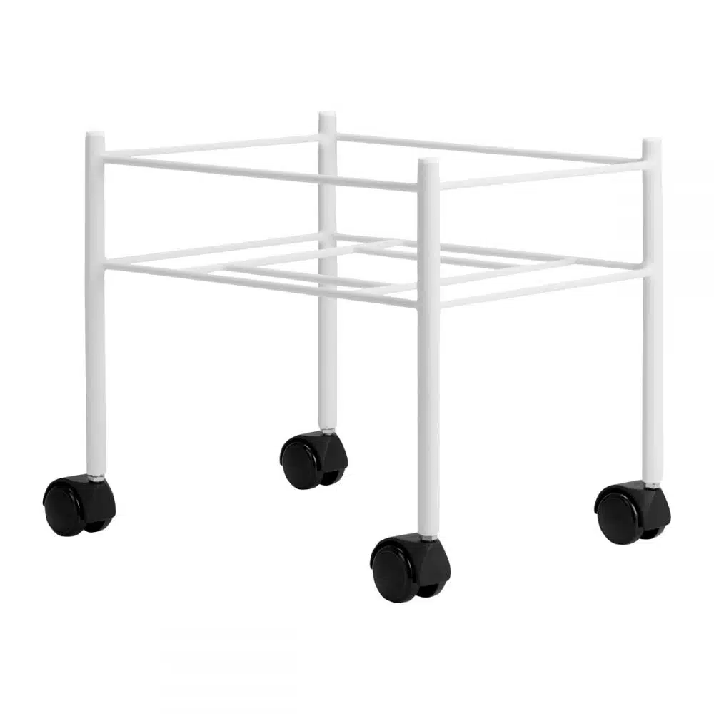 Porta vasca pedicure struttura in acciaio per vaschetta piedi con ruote - immagine 2