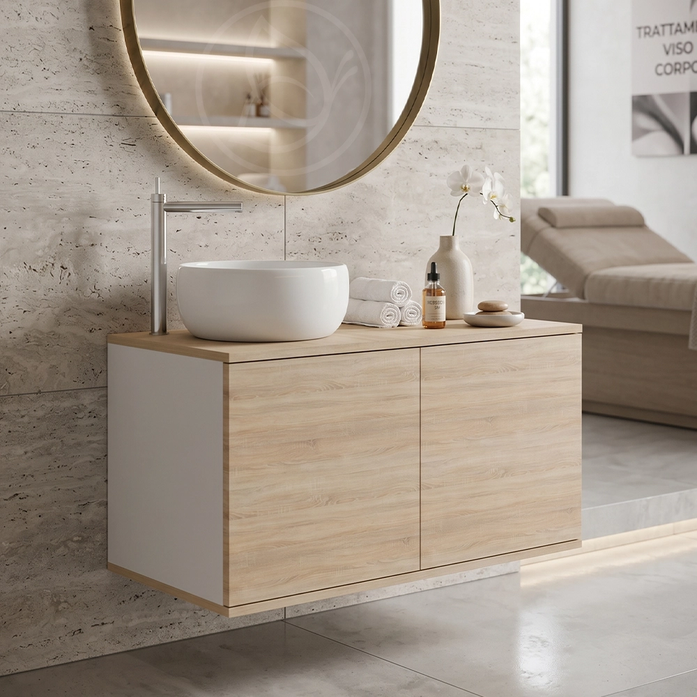 mobile sospeso con ante per centro estetico spa massaggi centro benessere