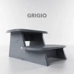 Step scalino predellino in legno per lettino da massaggio spa centro benessere estetico - GRIGIO