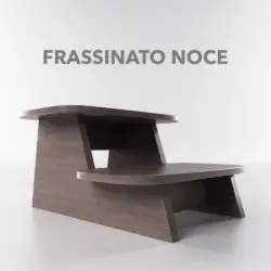 Step scalino predellino in legno per lettino da massaggio spa centro benessere estetico - NOCE FRASSINATO