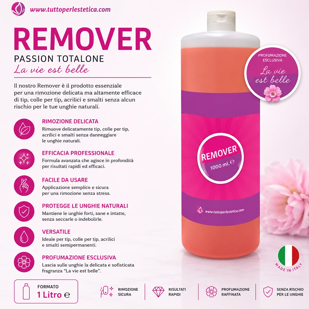 remover per semipermanente gel tuttoperlestetica manicure italiano professionale