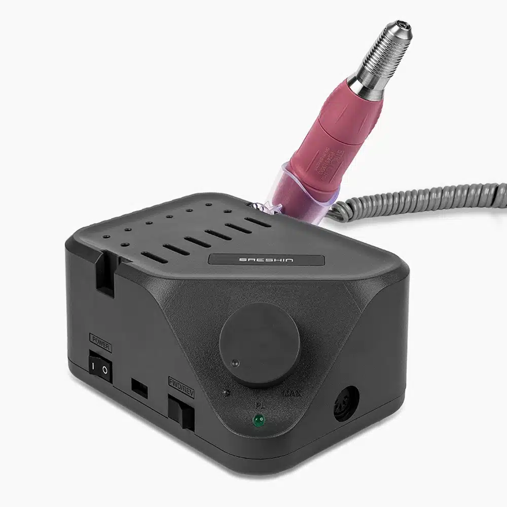 Fresa Manicure Coreana micromotore professionale 35.000 giri/m Strong B350 della Saeshin grigia rosa - immagine 2