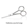 Forbicina a punta lunga in acciaio inox per manicure e pedicure
