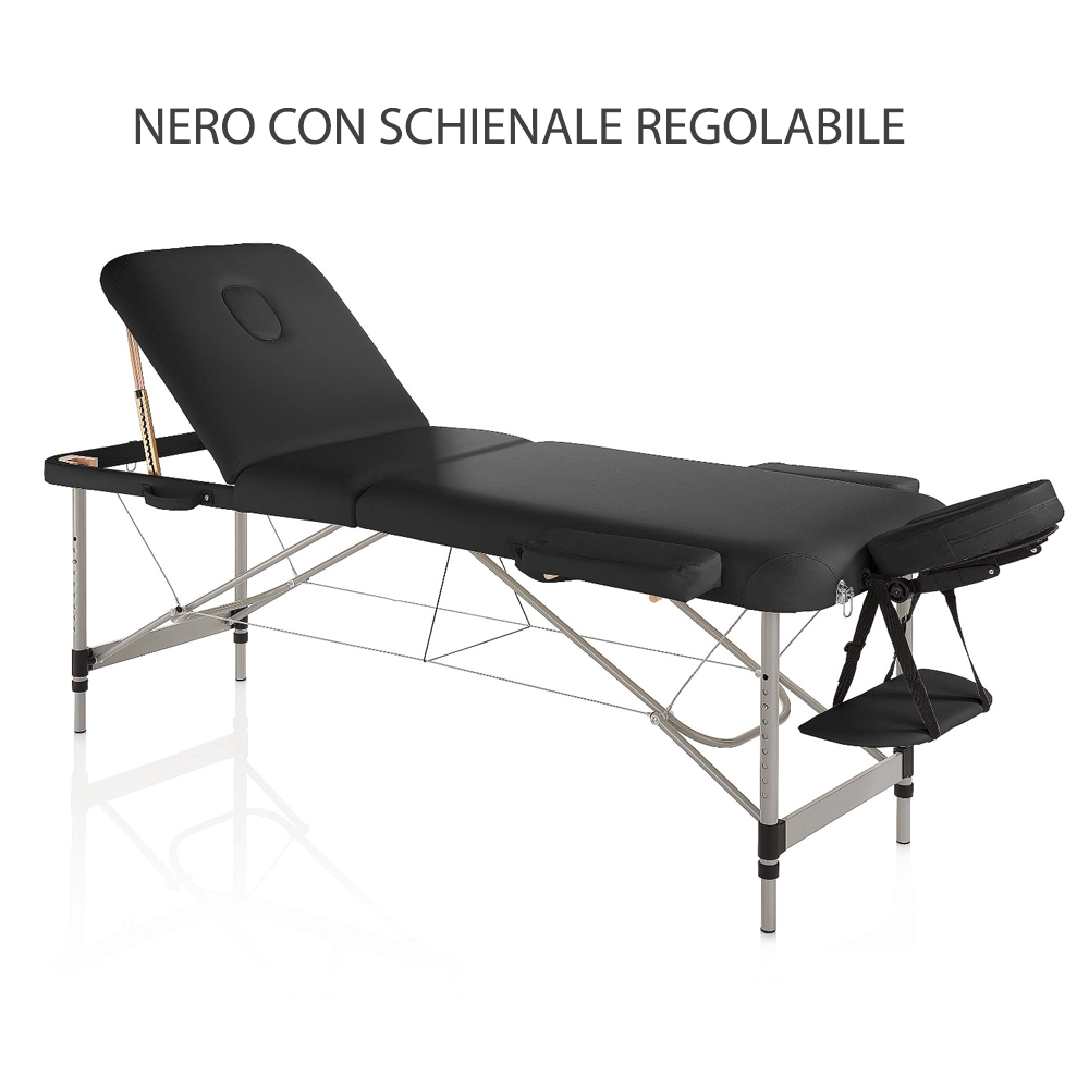 Lettino da Massaggio Pieghevole in Alluminio MASTER CONFORT ALLUMINIUM XaniPro – Bianco o Nero - immagine 3