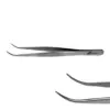 Pinzetta Curva 14 cm per ciglia punta fine in acciaio inox