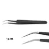 Pinzetta Curva 13 cm per ciglia punta fine antiscivolo