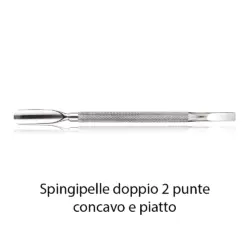 Spingipelle doppio 2 punte - concavo e piatto IN ACCIAIO