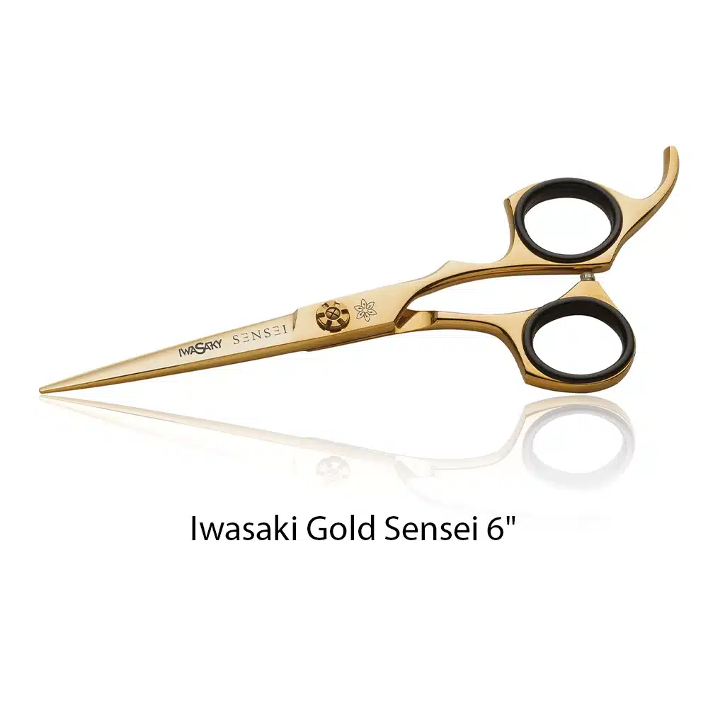 Forbici 6" per capelli Acciaio giapponese AISI 440 IWASAKI GOLD SENSEI