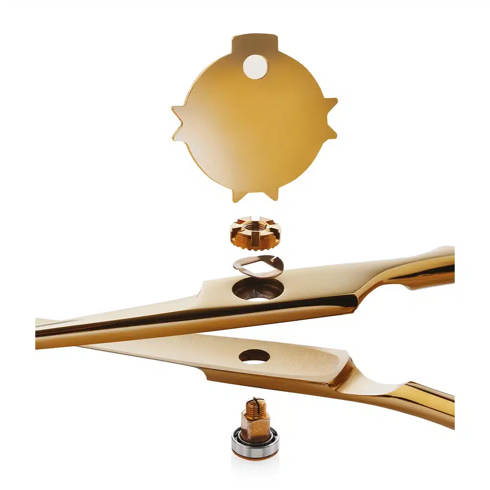 Forbici 6" per capelli Acciaio giapponese AISI 440 IWASAKI GOLD SENSEI - immagine 2