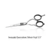 Forbici 5.5" per capelli Acciaio Giapponese AISI 430 extra lucido IWASAKI EXECUTIVE SILVER FUJI
