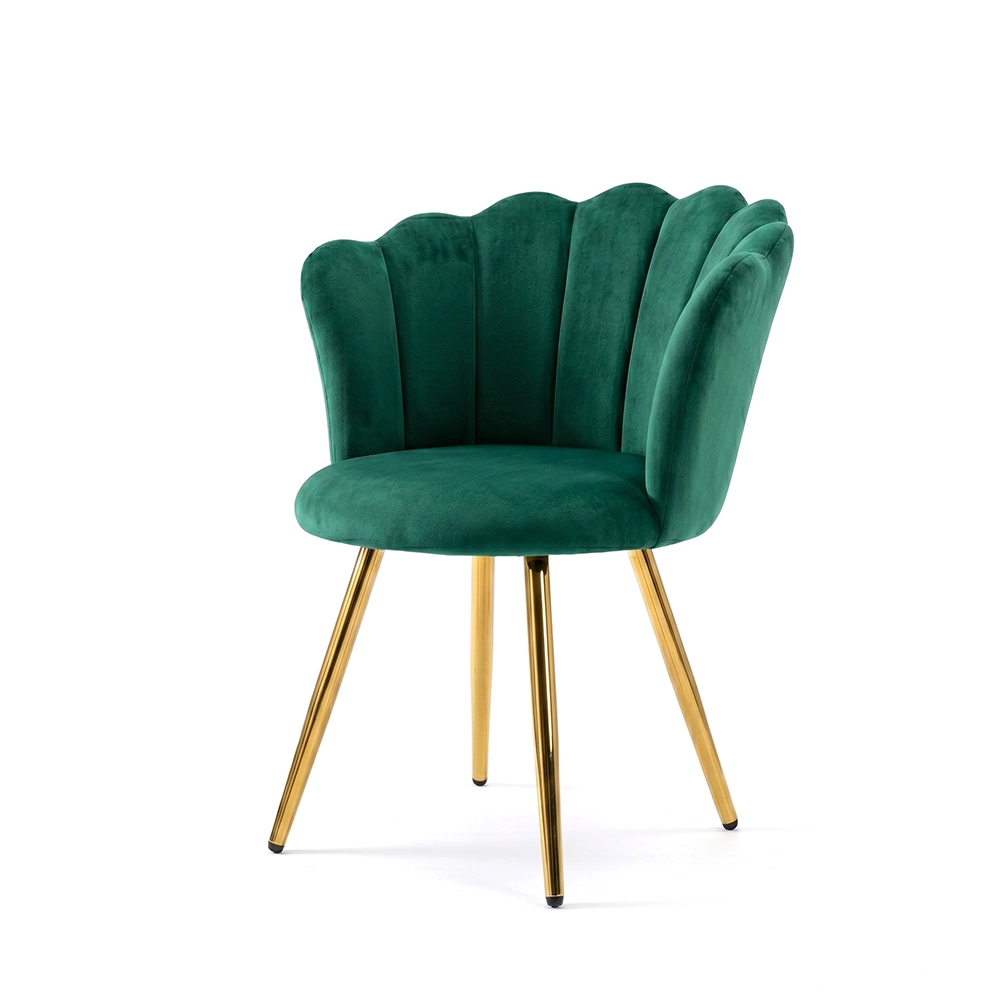 Sedia poltrona in velluto con piedi acciaio color oro - Rosa Nera Verde - immagine 2