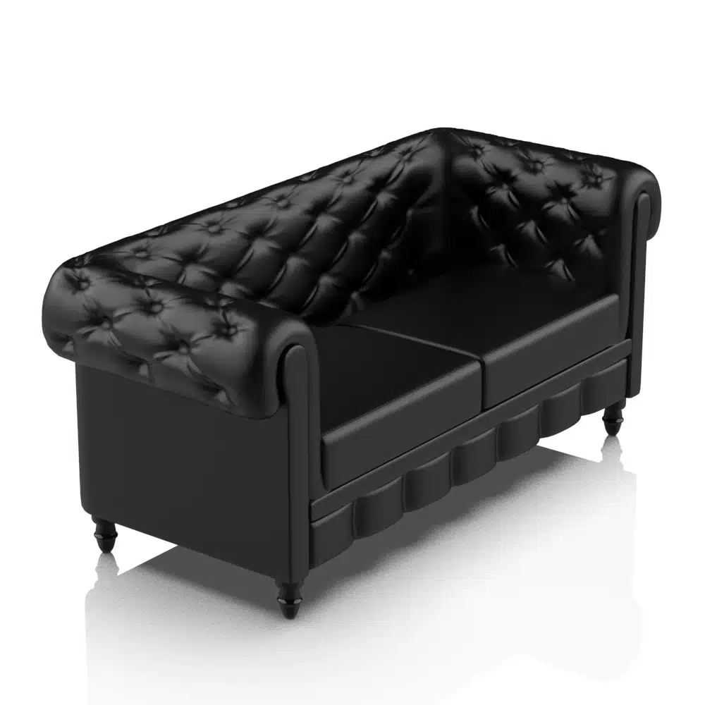 DIVANO DA ATTESA 2 POSTI BARBIERE PARRUCCHIERE CHESTER STYLE - immagine 2