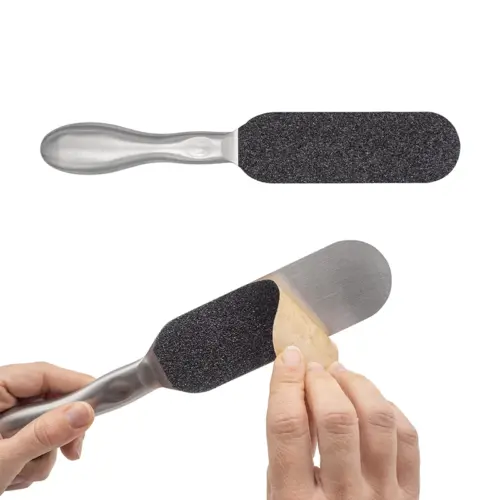 Raspa pedicure in acciaio inox 2 facce adesive