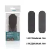 10 RICAMBI ADESIVI per Raspa pedicure in acciaio inox 2 facce
